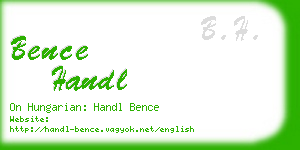 bence handl business card